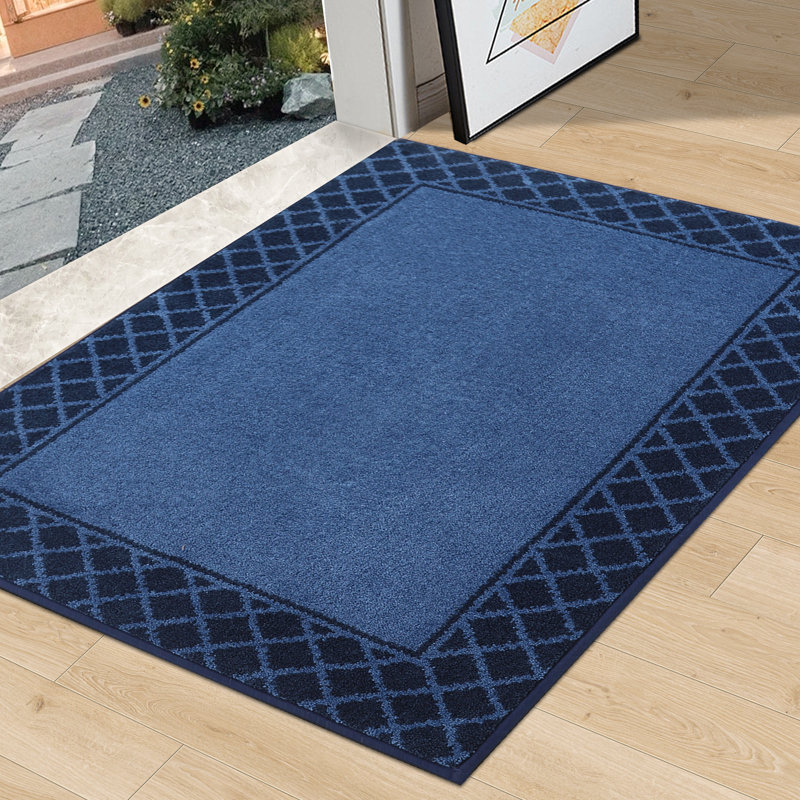 Non-Slip Indoor Doormat, 81.3cm W x 121.9cm L, Navy Blue