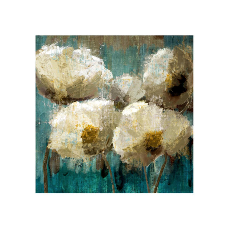 Cotton Bloom Painting by Sofia Fox, Outdoor, 40" H x 40" W x 1.5" D