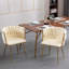 Ensemble de 2 chaises de salle à manger avec pieds dorés et structure moderne en métal doré-286576593