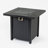 28-Inch Iron Square Propane Fire Pit Table