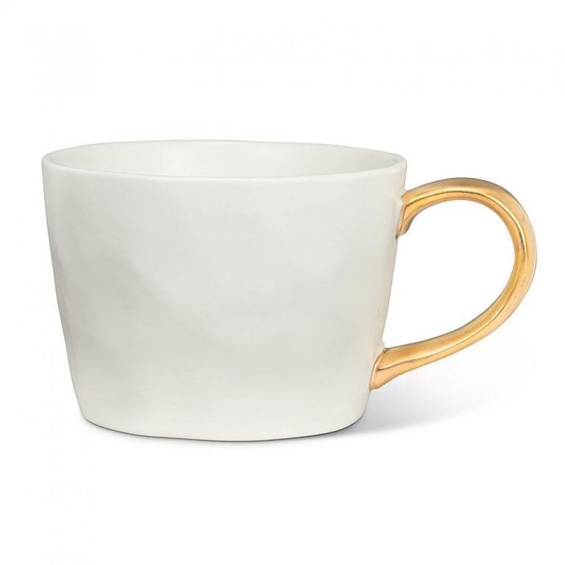 Yasminda Stoneware Teacup, Matte White