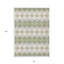 Tapis intérieur / extérieur géométrique lavable ivoire et beige artichaut 8 pi x 10 pi