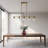 37'' 5-Light Gold Kitchen Island Chandelier Farmhouse Linear Pendant Light with Glass Shades-121624762