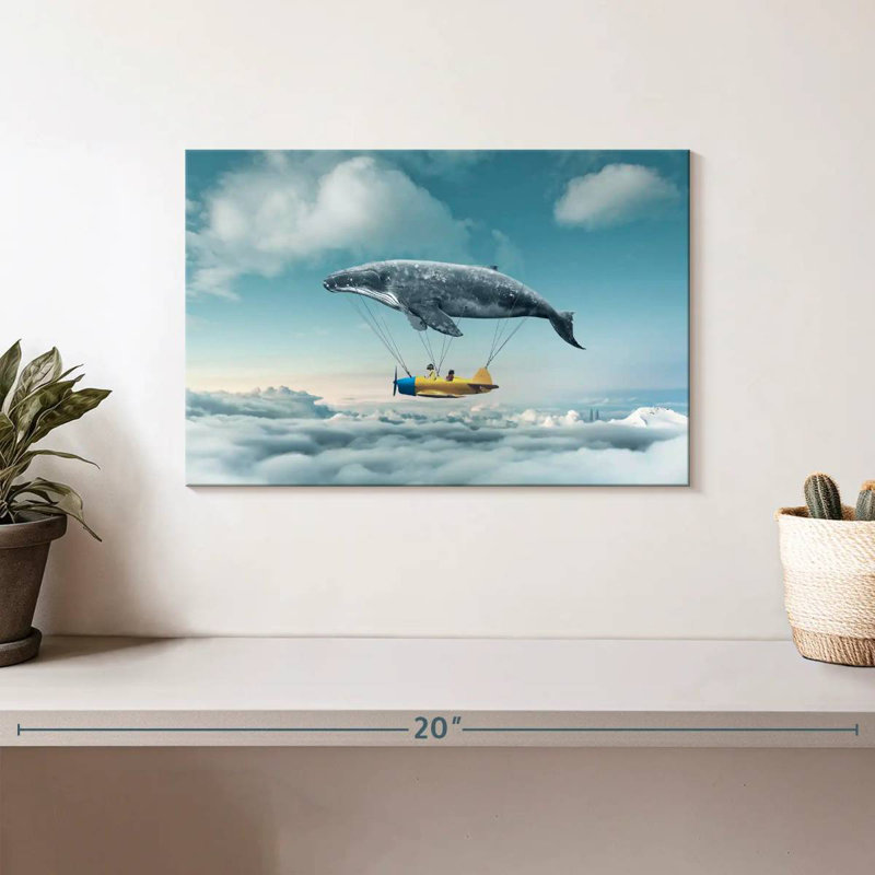 Kelan Whale Airplane, 8" H x 12" W