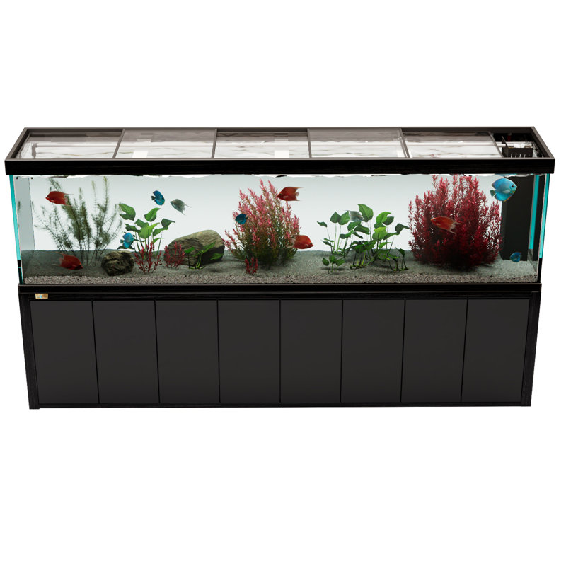 Aquarium en verre trempé noir Aqua Dream 600 gallons