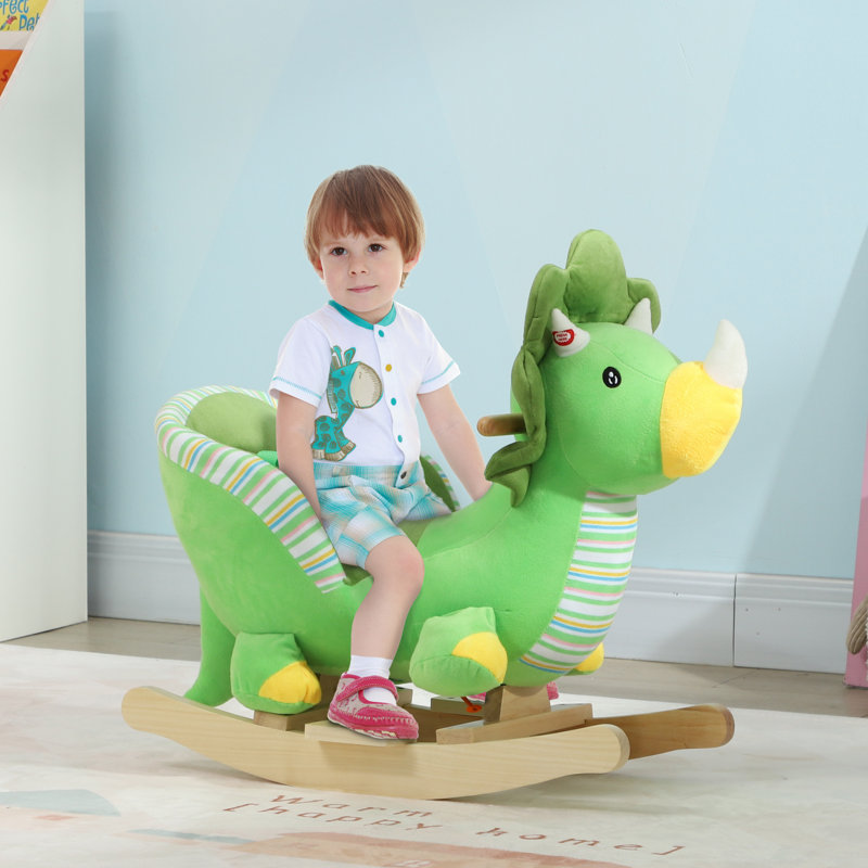 Richarson Rocking Animal with Animal Sounds for Toddlers 18-36 Months, Green