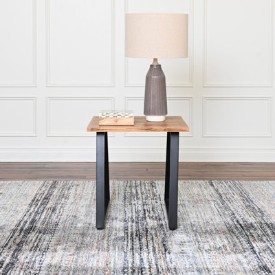 Khabib Solid Wood Top End Table Set