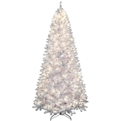 8' PVC White Iridescent Christmas Tree