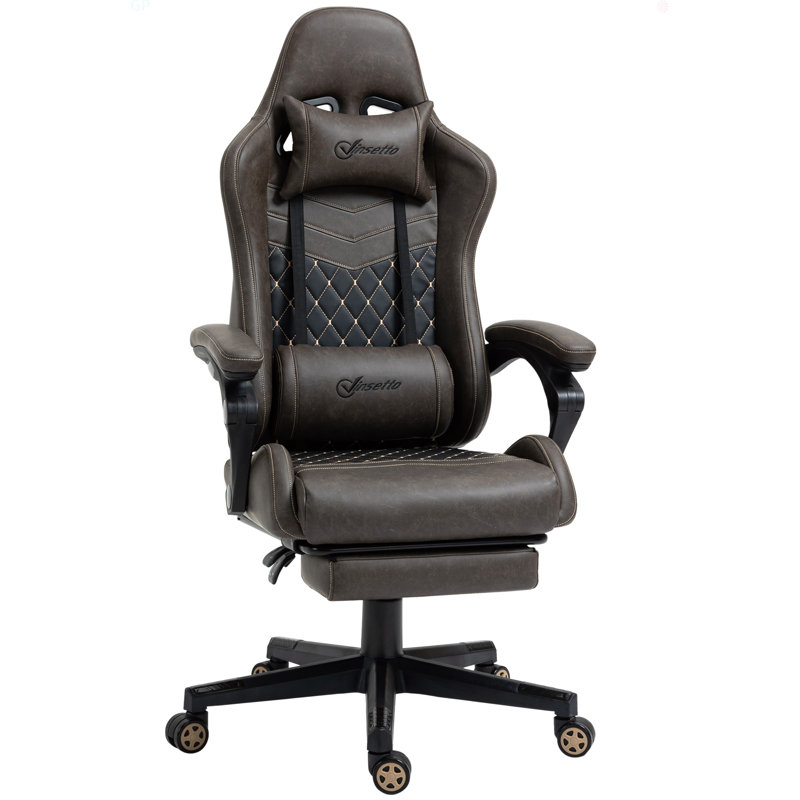 Fauteuil de jeu de course en cuir polyuréthane
