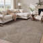 Tapis d'intérieur beige antidérapant à motif floral pelucheux et doux-1495140621-1505185888