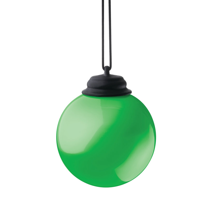 5.25'' Battery Powered Outdoor Hanging Light, Green