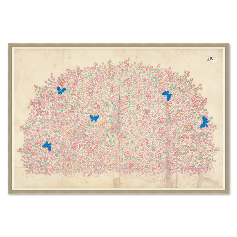 Myosotis Print by Paule Marrot Soicher Marin, Silver Framed