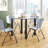 Kee Square Breakroom Table Top, 4 M Stack Chairs-297242950-297242957-297242956