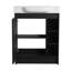 Ensemble de meuble-lavabo simple 28 po avec lavabo et tablettes en céramique-101549192