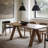 Modern Burlywood Rectangular Solid Wood Dining Table-456525793