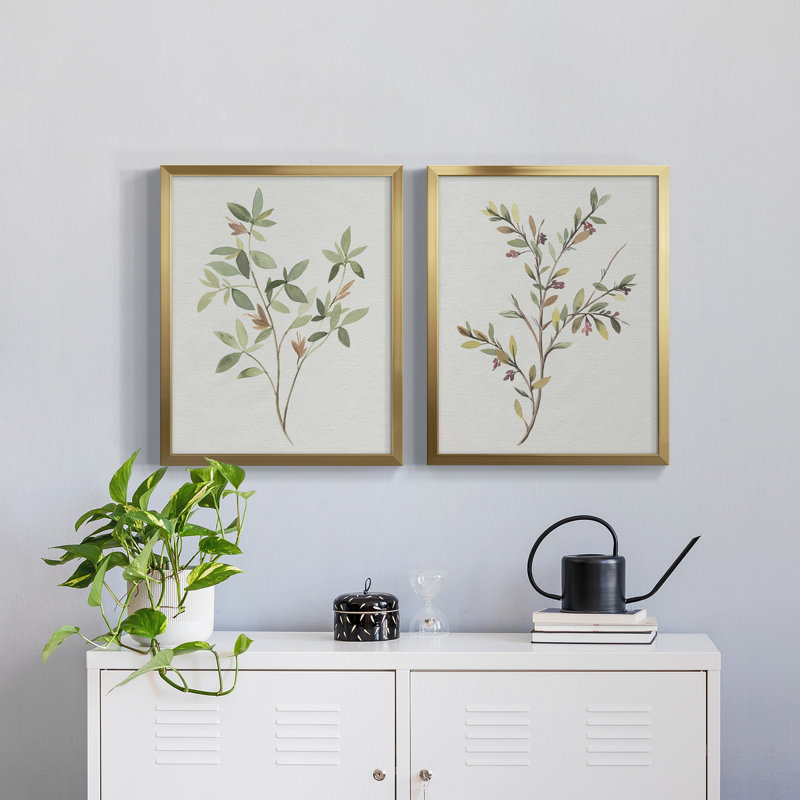 Toile simple encadrée de qualité supérieure - prête à être accrochée, Papier encadré doré, H 16 po x l 38 po x P 1,5 po