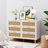 Multi purpose Rattan 6 Drawer Dresser,Modern Storage Cabinet with Wooden Legs-1566456188-1550583237-1559915330