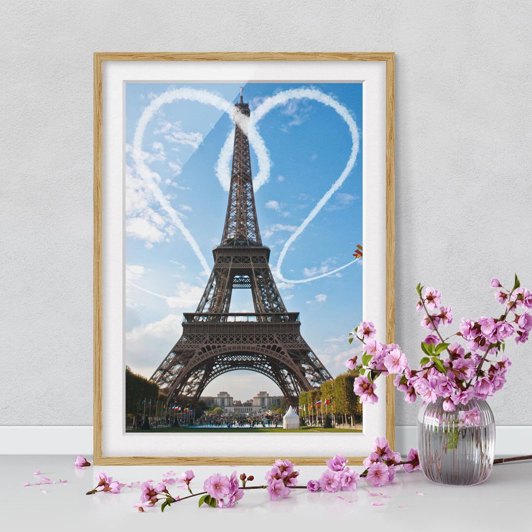 Gerahmter Fotodruck Paris - Stadt der Liebe