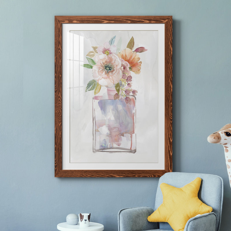 Mini bouquet II - peinture encadrée, H 37,5 po x l 27,5 po x P 1,5 po, Toile avec cadre érable