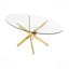 Table basse OVAL, table d'appoint en verre avec pieds 39,37 po, table à thé moderne pour le salon-1328108580