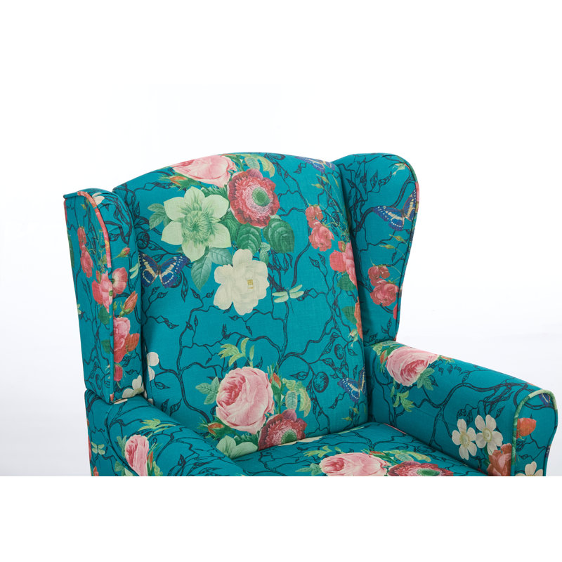 Chaise d'appoint avec pieds en bois rétro