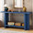 Vintage-Inspired Console Table With Ash Wood Veneer And T-Leg Design, Ideal For Study, Entryway, Hallway, Living Room, And Foyer-940766572