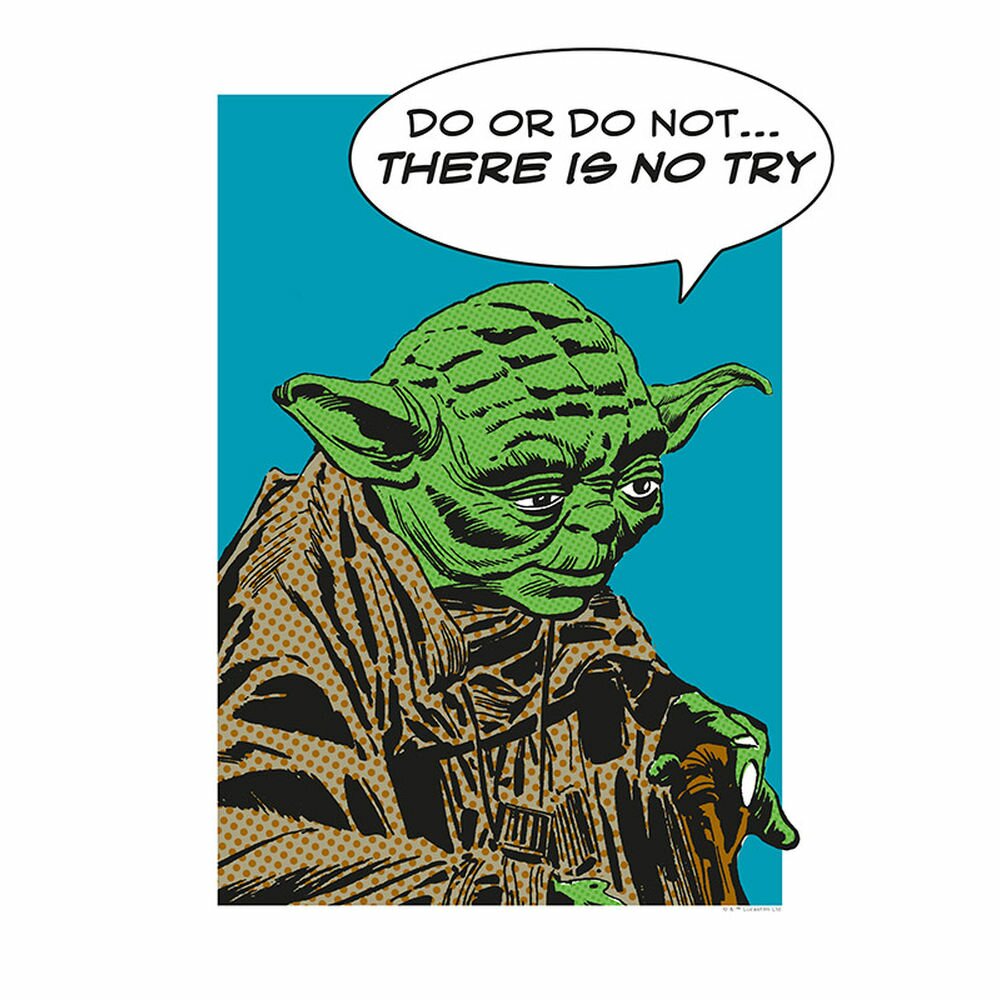 Poster Star Wars Comic Zitat Yoda