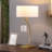 28.5" Contemporary Dual Gold Arc Metal Table Lamp with Cotton/Linen Drum Shade and 3-Way Switch - Modern Decorative Lighting-840797034-815508413
