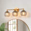 3-Light Bathroom Dimmable Vanity Light，Broken glass design