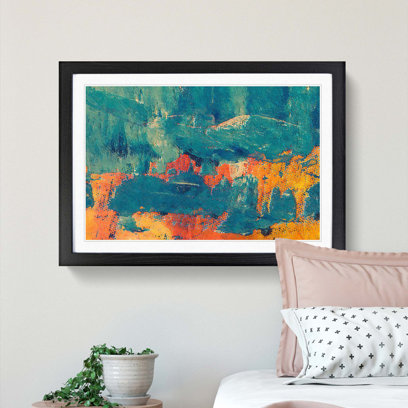 Abstract Vol.430 by S.Johnson - Framed Print, 24cm H x 33cm W x 2cm D, Black Framed
