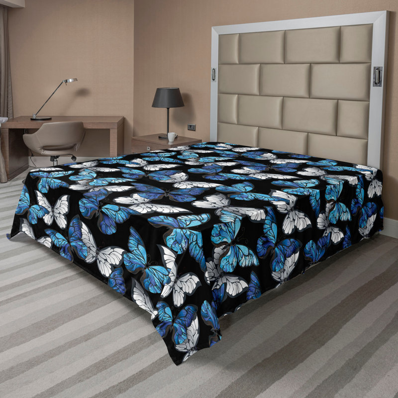 Drap plat Ambesonne Spring, Drap plat pour très grand lit californien