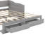 Lit de jour simple en bois avec couchette et tiroirs de rangement-1391266032