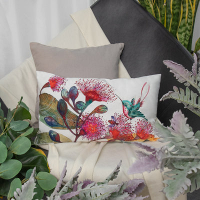 Housse de coussin décoratif brodée 12 x 20 pouces