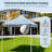 6.5 x 6.5 FT Pop up Canopy Tent with 4 Sidewalls, Wheeled Bag, 4 Sandbags, 8 Stakes-121283444