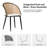 Mid-Century Modern Dinning Chair with Rattan Hollow Backrest-1295961847-1295961846
