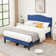 Auxter Platform Bed Frame with Height Adjustable Upholstered Headboard No Box Spring Needed