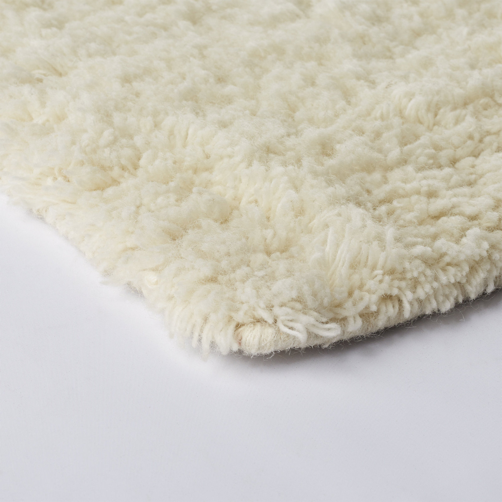Mayer Striped Hand Knotted Wool Ivory/Black Area Rug, Rectangle 8' x 10'