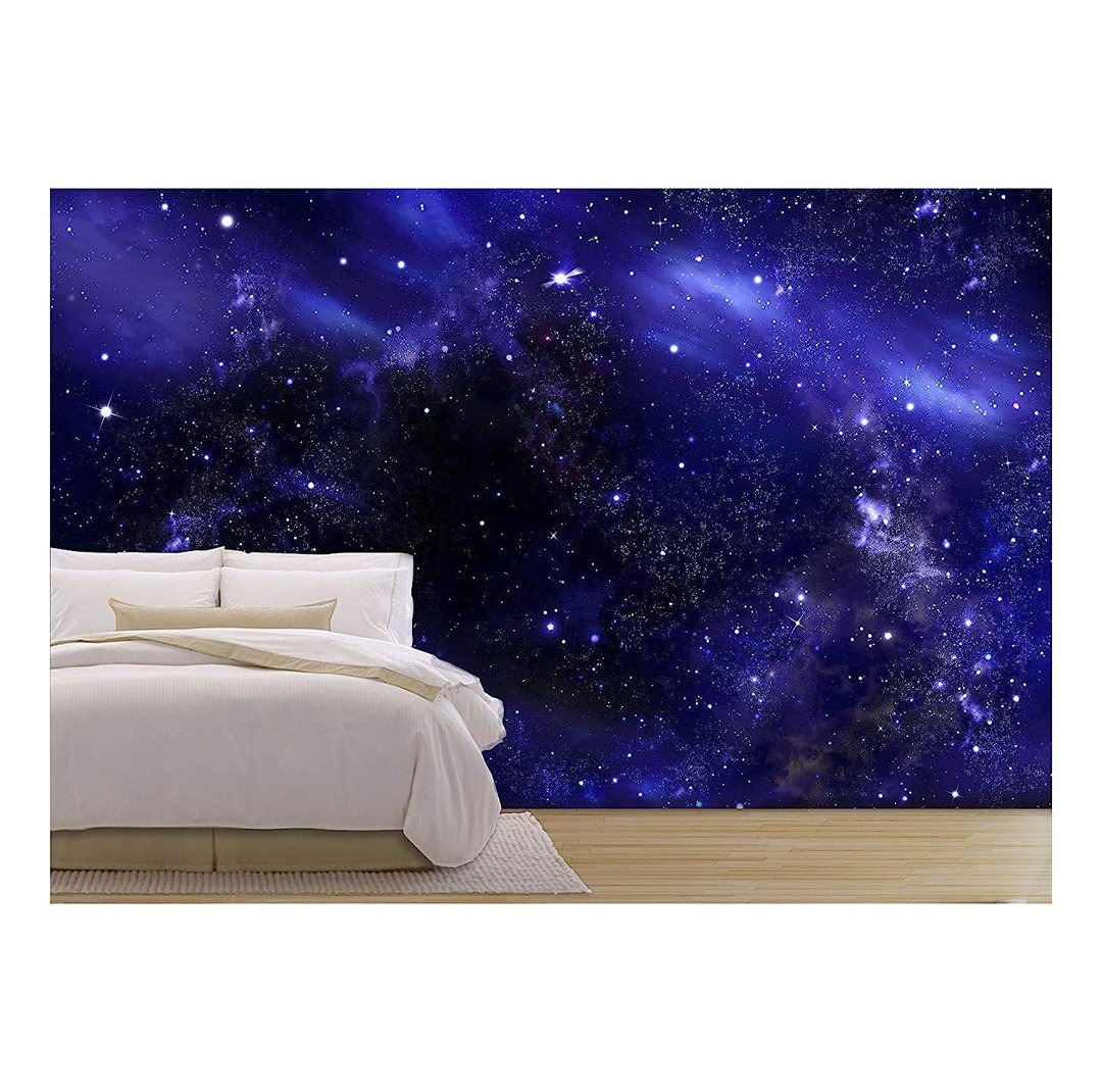 Planet In Outer Space Galaxy Peel & Stick Border IDEA4WALL 