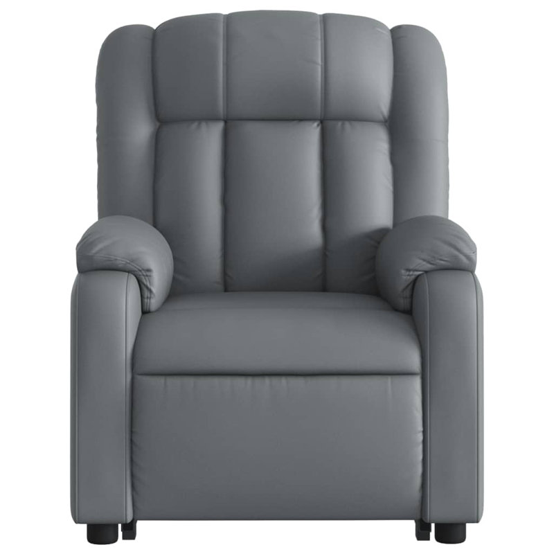 Faux Leather Massage Chair, Gray Faux Leather