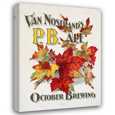 "Van Nostrand's P.B. Ale. October Brewing" by  MuseumPrints - Gallery Wrap Canvas Wall Art