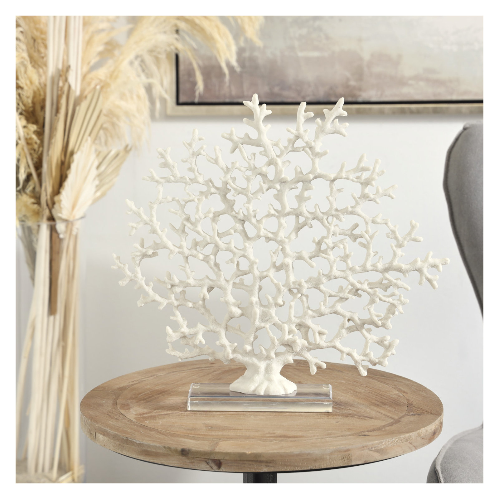 Enprise Coral Sculpture Sculpture, White