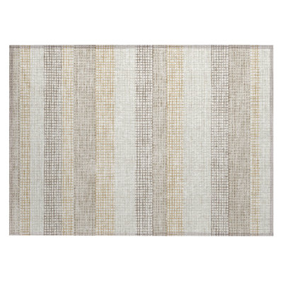 Machine Washable Indoor/Outdoor Chantille ACN2530 Stripes Rug
