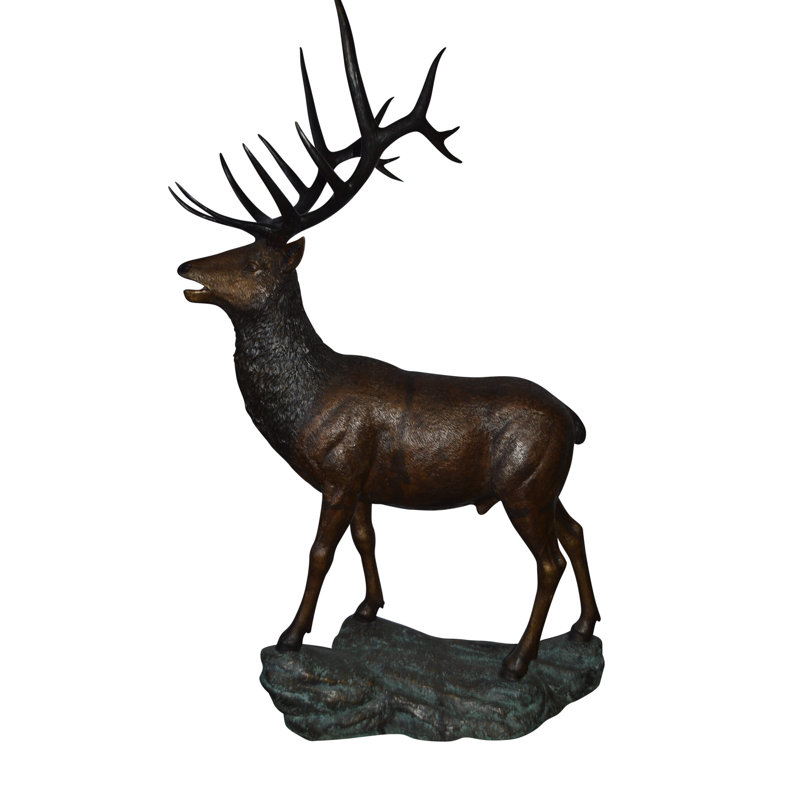Statue en nacre debout en bronze de taille réelle, sculpture de style occidental majestueux, l 42 po x l 31 po x H 77 po