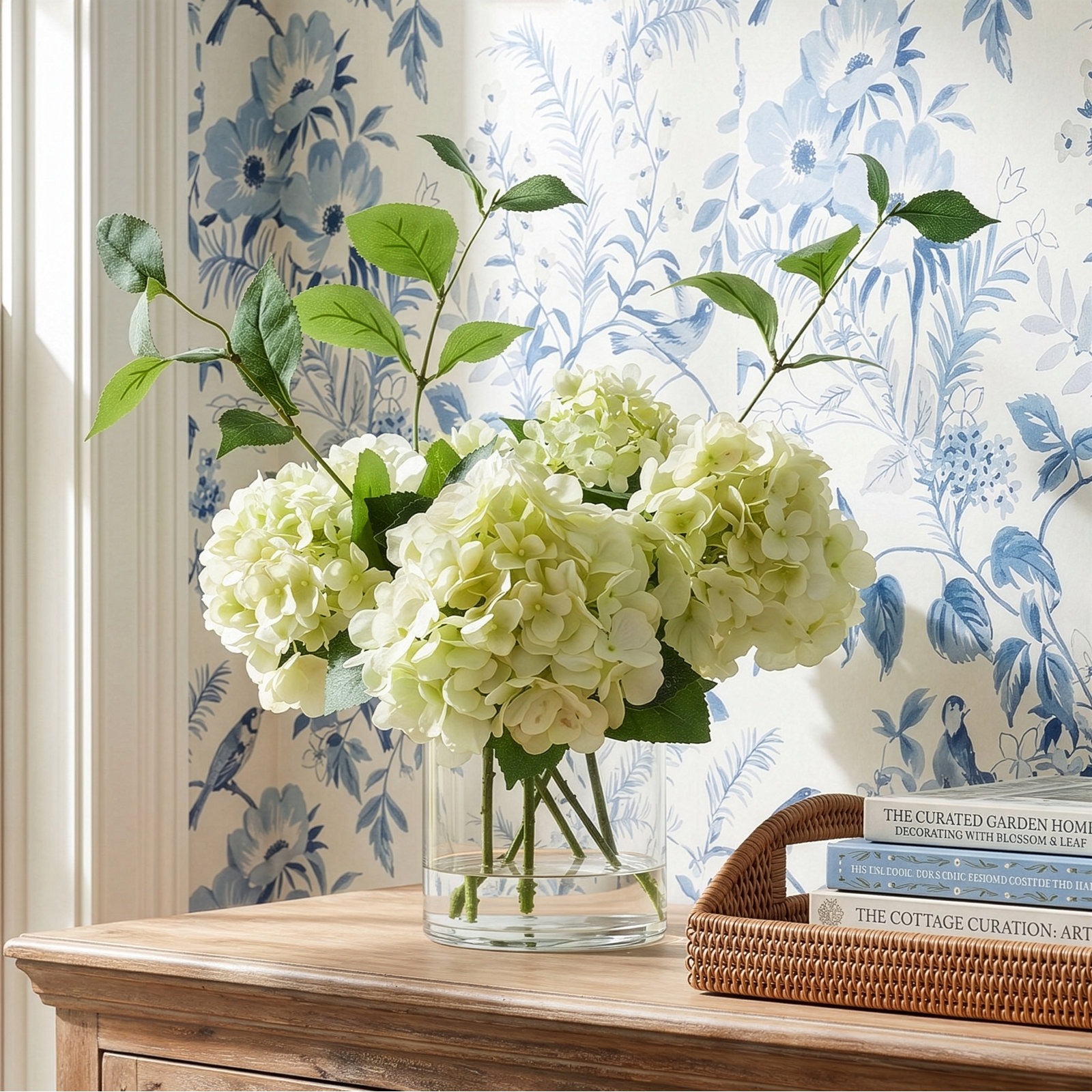 Keenum Hydrangea Floral Arrangement, White