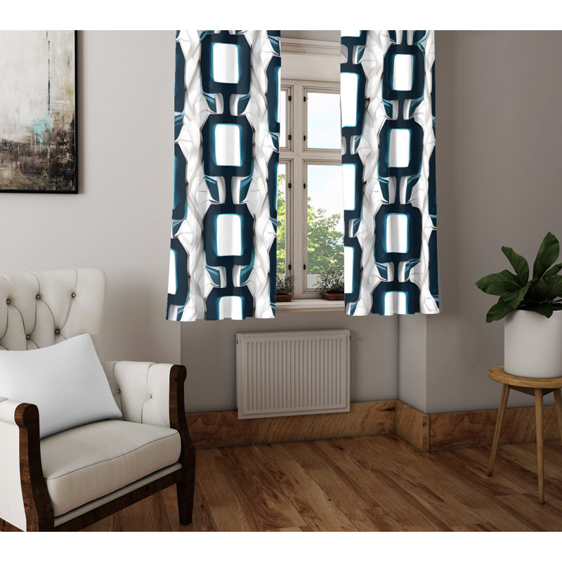 Rideau en polyester Bisrat, L 40 po x L 52 po