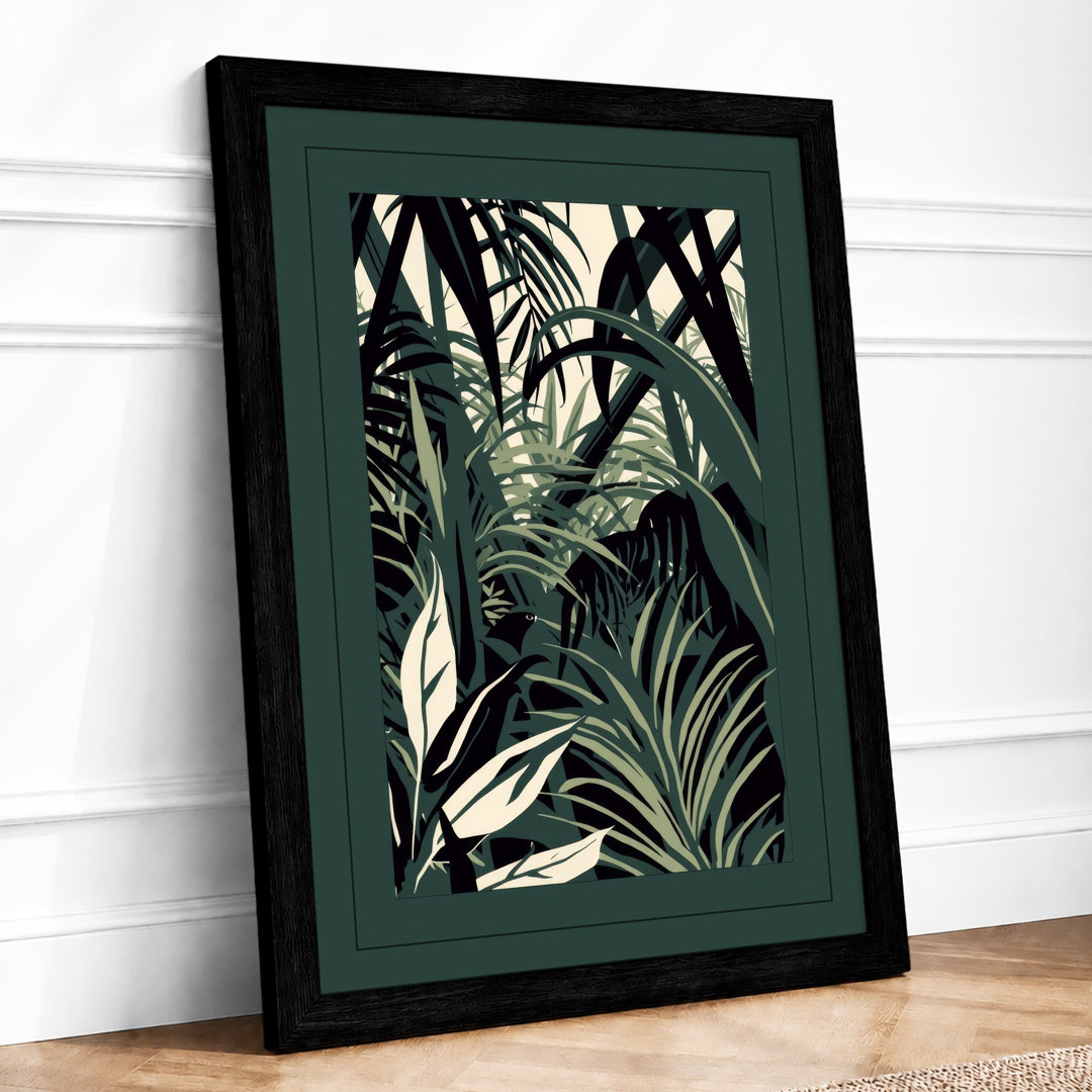 Tropical Jungle Fronds Botanical - Framed Print