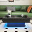 Table basse avec plateau coulissant, table centrale avec compartiment de rangement caché, table extensible pour le salon