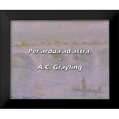 A.C. Grayling Quote: Per ardua ad astra.