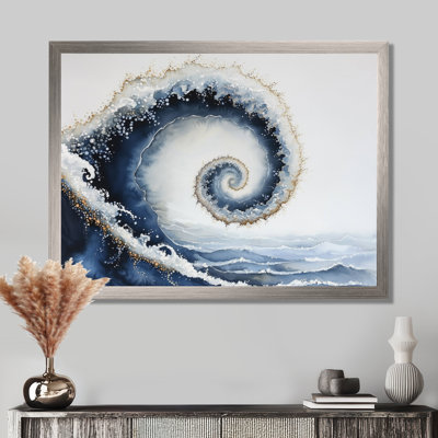 «Abstract Oceanic Spiral Profondeur I», art abstrait spirales murales