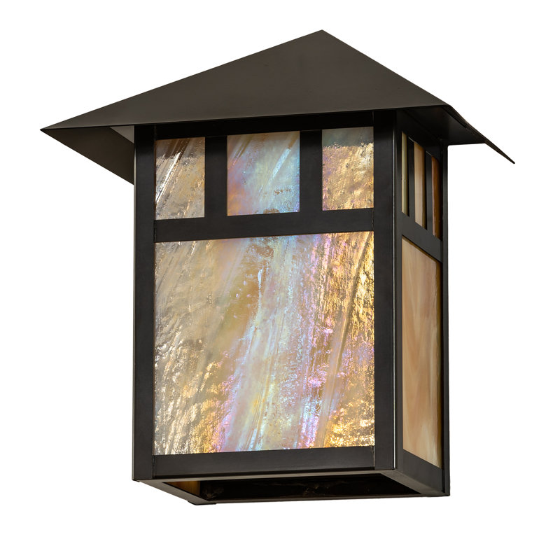 Rustic Lodge Solid Brass Flush Mounted Sconce